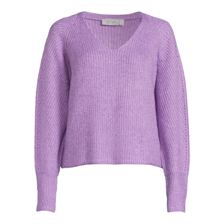 Small RD Style V-Neck Pullover, Womens Knitted Sweater